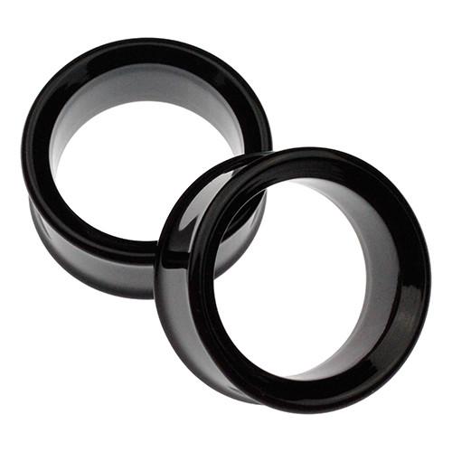 Black Tunnels by Glasswear Studios Plugs 1-1/2 inch (38mm) Black
