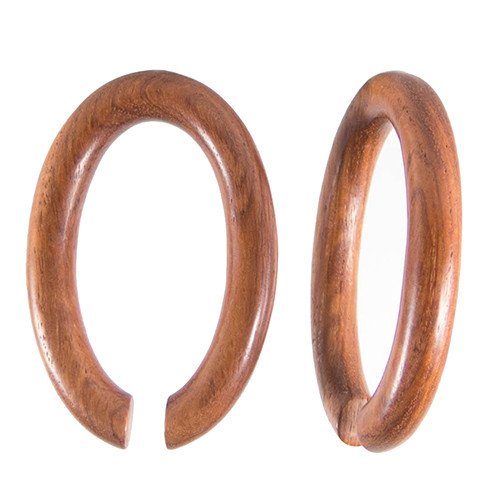 Bloodwood Ovals by Siam Organics Plugs 0 gauge (8mm) Bloodwood