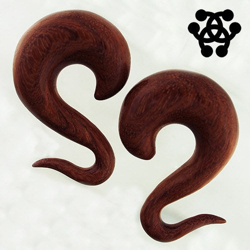 Bloodwood Tapered Hooks by Siam Organics Plugs 6 gauge (4mm) Bloodwood