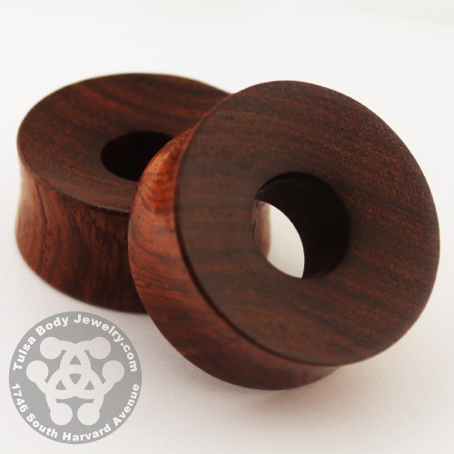 Bloodwood Thick Walled Tunnels by Siam Organics Plugs 3/4 inch (19mm) Bloodwood