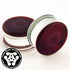 Amber/Purple Double Flare Glass Plugs Stretched Lobes