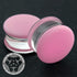 Pink Double Flare Glass Plugs Stretched Lobes