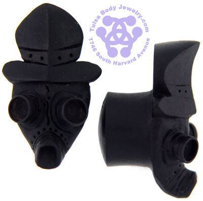 Gas Mask Plugs by Urban Star Organics Plugs 2 gauge (6mm) Arang Wood
