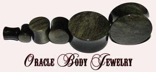 Golden Obsidian Plugs by Oracle Body Jewelry Plugs  
