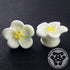 Hibiscus Flower Plugs Plugs 1/2 inch (12.5mm) White