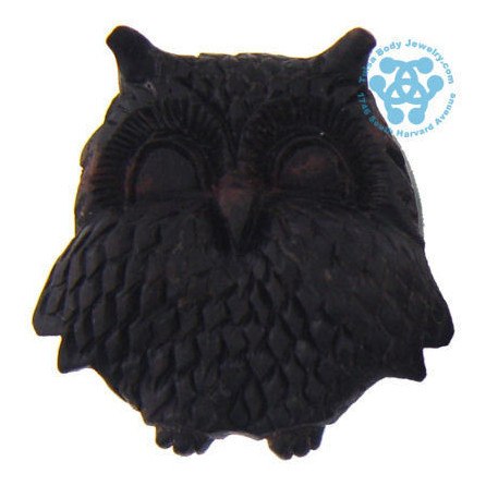 Hootie Owl Plugs by Urban Star Organics Plugs 5/8 inch (16mm) Arang Wood