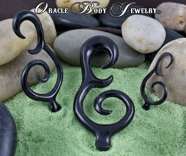 Horn Dew Drop Hangers by Oracle Body Jewelry Plugs Pair 4 gauge (5mm)