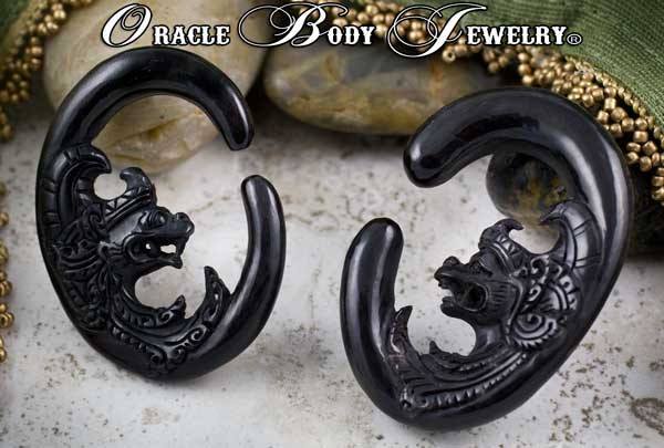 Horn Monkey Business Hangers by Oracle Body Jewelry Plugs Pair 0 gauge (8mm)