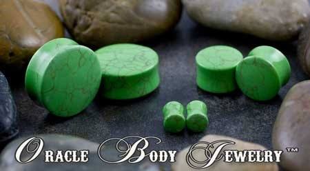 Light Green Turquoise Plugs by Oracle Body Jewelry Plugs  