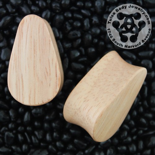 Maple Teardrop Plugs by Siam Organics Plugs 1/2 inch (12.7mm) Maple Wood
