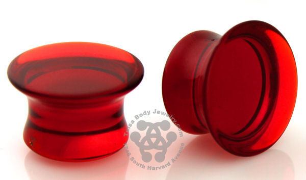 Red Quartz Mayan Plugs by Oracle Body Jewelry Plugs  