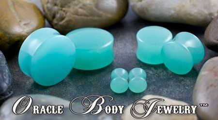 Mint Opalite Plugs by Oracle Body Jewelry Plugs  