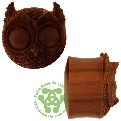 Night Owl Plugs by Urban Star Organics Plugs 9/16 inch (14mm) Sabo Wood