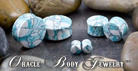 Ocean Wave Turquoise Plugs by Oracle Body Jewelry Plugs  