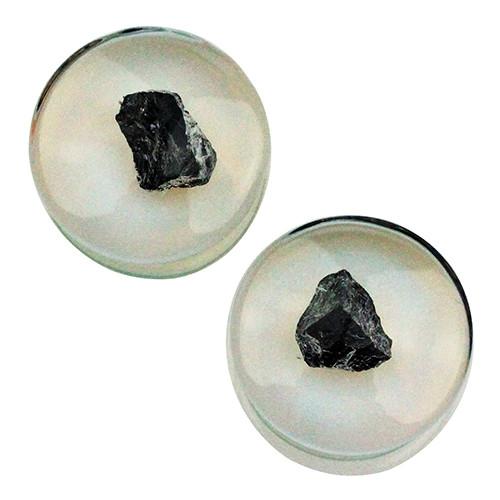 Meteorite Plugs by Glasswear Studios Plugs 0 gauge (8mm) Opaline