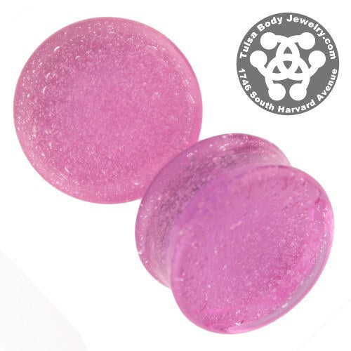 Plasma Pink Solid Color Plugs by Glasswear Studios Plugs 7/16 inch (11mm) Plasma Pink
