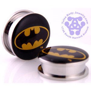 Batman Stainless Screw-On Plugs Plugs 7/16 inch (11mm) Stainless Steel