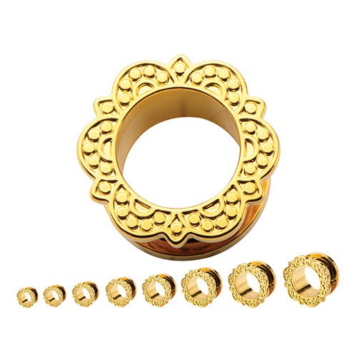 Gold Plated Screw-On Bali Tunnels