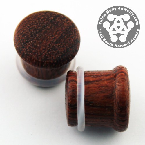 Bloodwood Single Flare Plugs by Siam Organics Plugs 1/2 inch (12.7mm) Bloodwood
