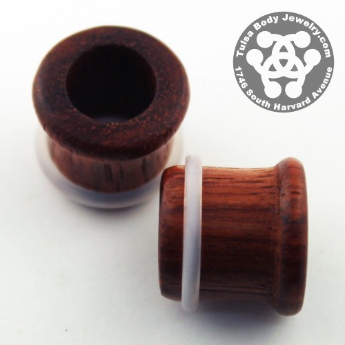 Bloodwood Single Flare Tunnels by Siam Organics Plugs 7/16 inch (11mm) Bloodwood