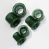 Single Flare Glass Tunnels by Glasshouse 33 Plugs 7/16 inch (11mm) Dark Jade