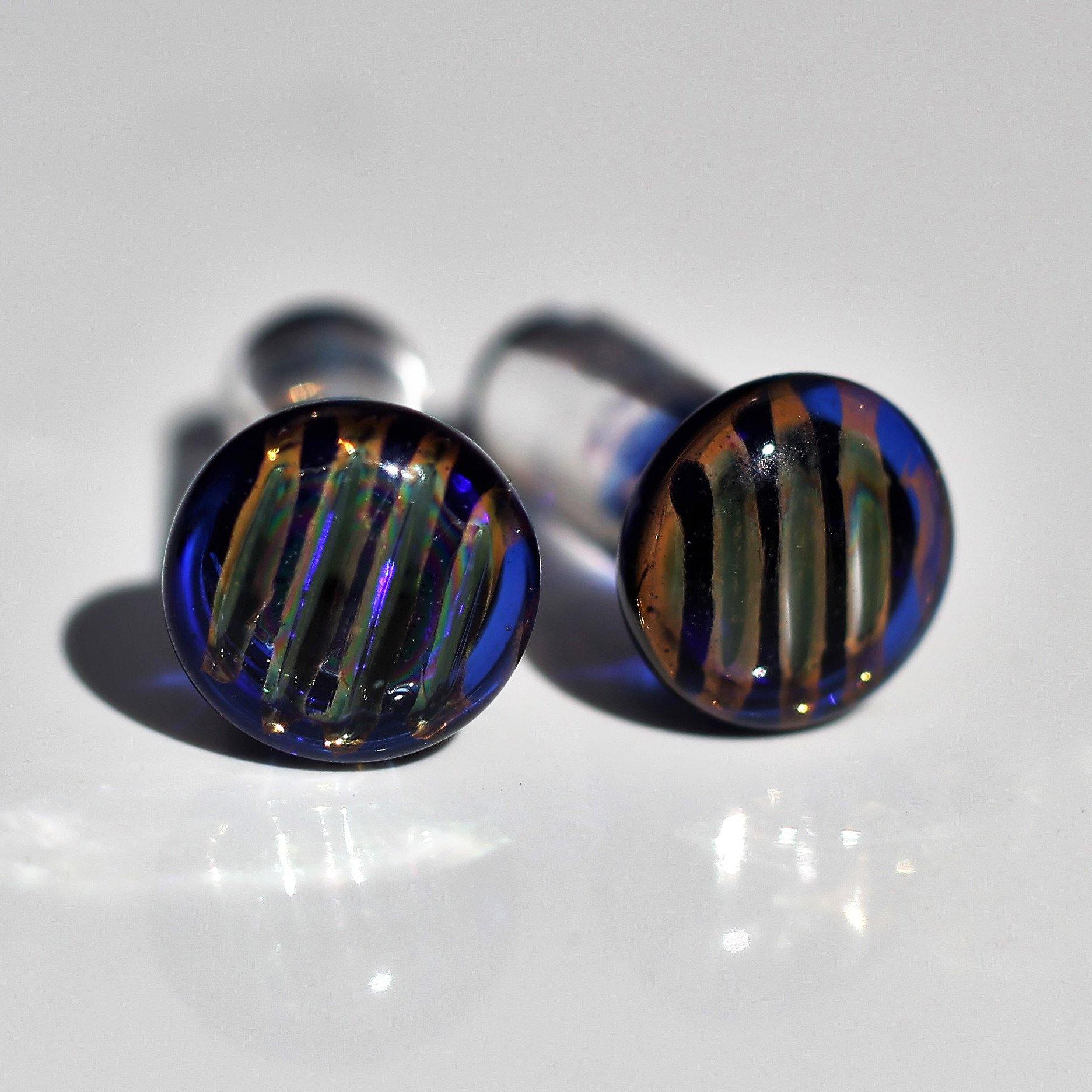 Single Flare Fumed Plugs by Glasshouse 33 Plugs 4 gauge (5mm) Gold