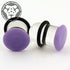 Purple Single Flare Glass Plugs Stretched Lobes