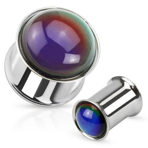 Mood Stone Plugs Plugs 9/16 inch (14mm) Stainless Steel