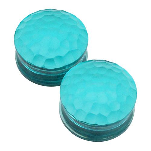 Turquoise Martelle Plugs by Gorilla Glass Plugs 0 gauge (8mm) Turquoise