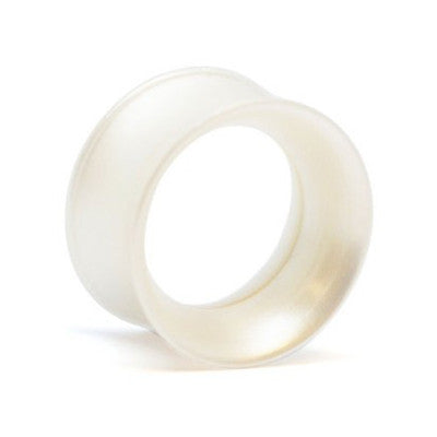 White Pearl Skin Eyelets by Kaos Softwear Plugs 6 gauge (4.1mm) PW - White Pearl
