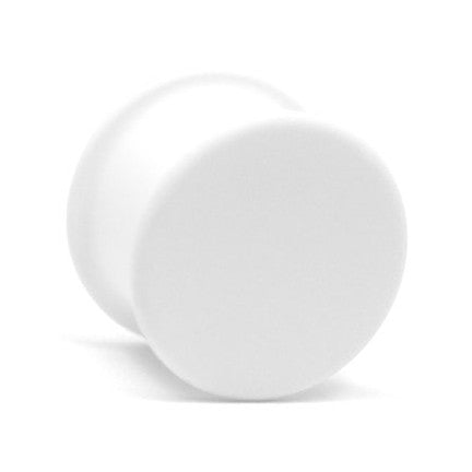 White Hollow Plugs by Kaos Softwear Plugs 10 gauge (2.6mm) WH - White