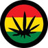 14g Black Captive Logo Bead Ring Captive Bead Rings 14g - 15/32" diameter (12mm) Rastafari Cannabis