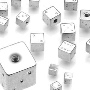 16g Stainless Dice (2-Pack) Replacement Parts 16g - 3x3mm dice Stainless Steel