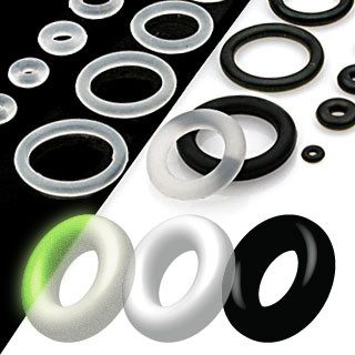 Clear Silicone O-rings (Ten Pack) Replacement Parts 18/16 gauge (1.2mm) Clear