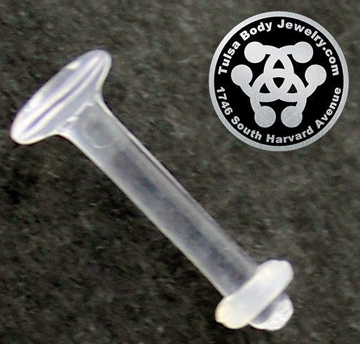 thumbnail interactive-video image 1 of 20pc Clear Acrylic Flexible Shaft Lip Monroe Labret Retainers – 16G 3/8 1 of 3
