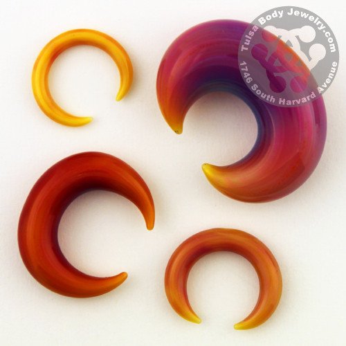 Amber/Purple Septum Pincer by Glasswear Studios Pincers  