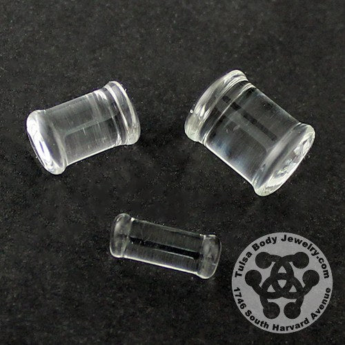 Micro Flared Glass Plug by Glasswear Studios Septum Retainers  