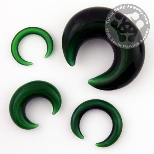 Rainforest Green Septum Pincer by Glasswear Studios Pincers 12 gauge (2mm) - 5/16" diameter Rainforest Green
