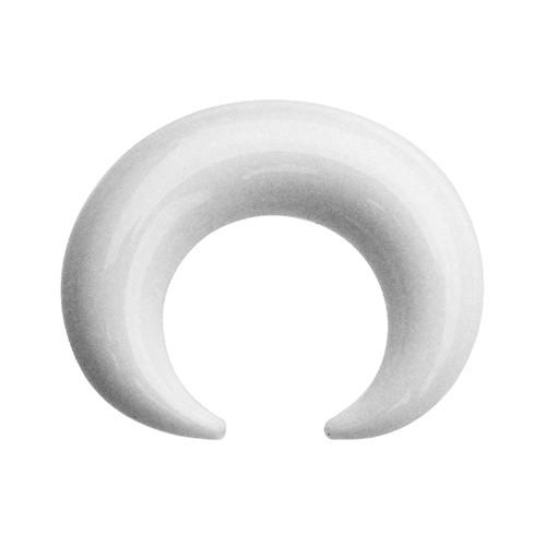 White Septum Pincer by Glasswear Studios Pincers 12 gauge (2mm) - 5/16" diameter White