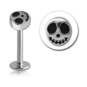 16g Skellington Stainless Labret Labrets 16g - 5/16" long (8mm) Stainless Steel