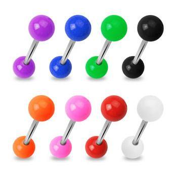 Opaque Acrylic Straight Barbell Straight Barbells 14g - 5/8