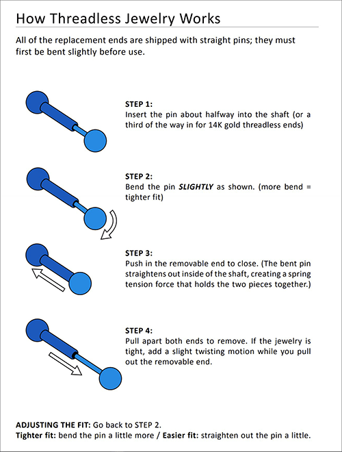 Threadless Jewelry How To Remove Internally Threaded Nose Stud