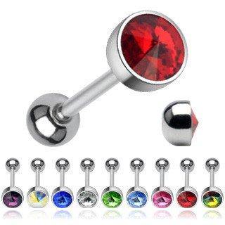 CZ Cup Stainless Tongue Barbell Tongue  