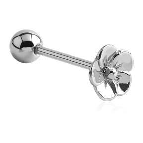 Daisy Stainless Tongue Barbell Tongue 14g - 5/8