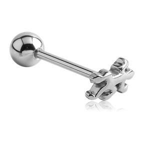 Lizard Stainless Tongue Barbell Tongue 14g - 5/8" long (16mm) Stainless Steel