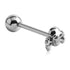 Skull & Crossbones Stainless Tongue Barbell Tongue 14g - 5/8" long (16mm) Stainless Steel