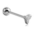 Trinity Knot Stainless Tongue Barbell Tongue 14g - 5/8" long (16mm) Stainless Steel