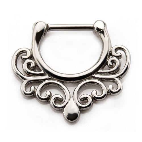 Wavy Stainless Septum Clicker Septum Clickers 16g - 5/16